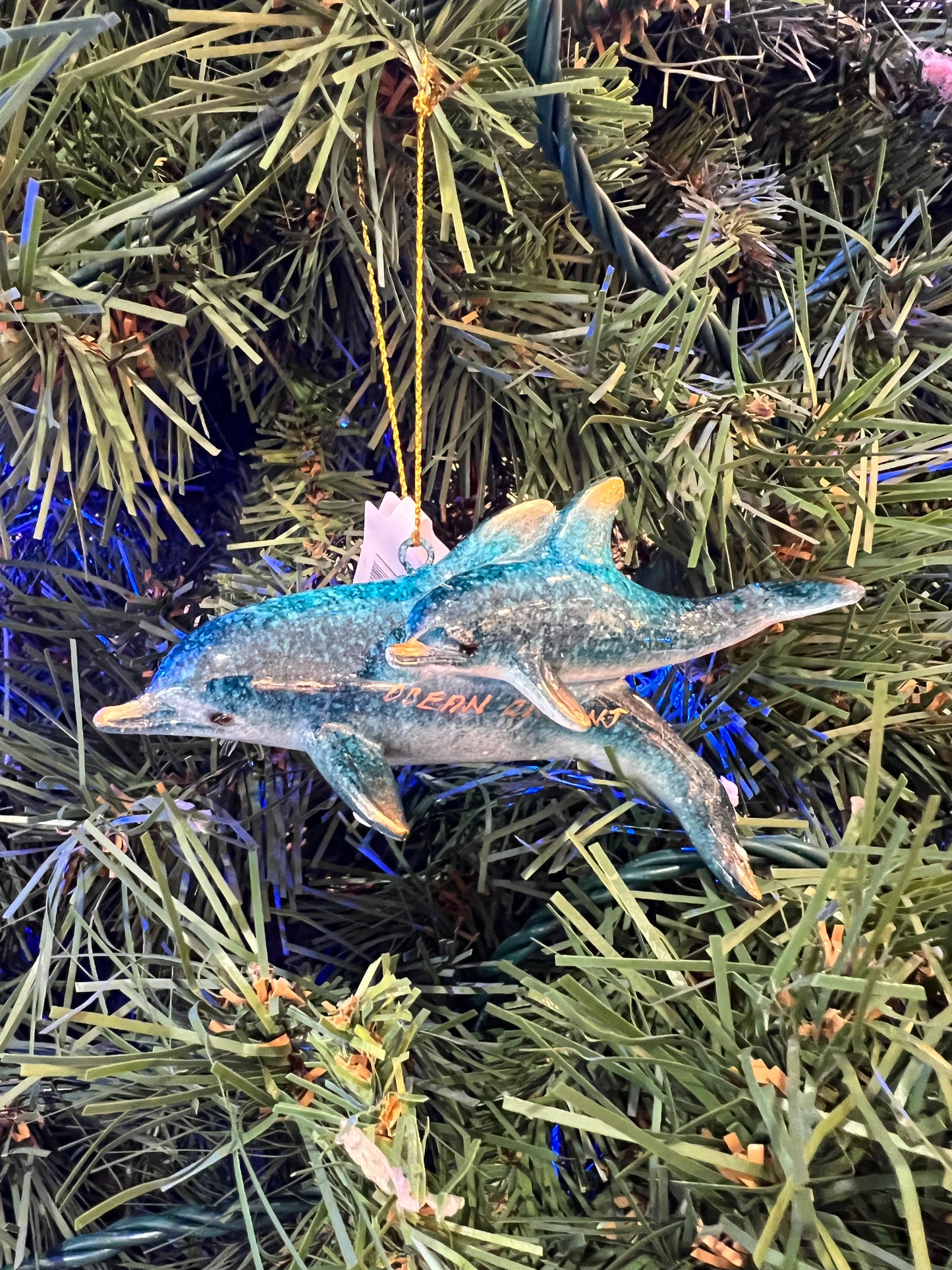 Dolphin w/ Baby Ornament