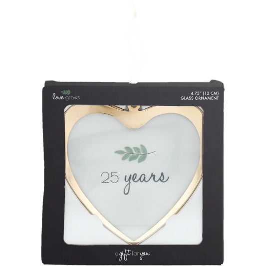 25 Years Glass Ornament