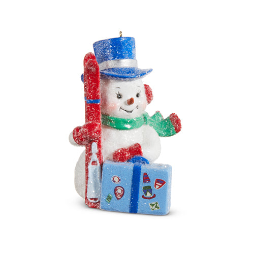 Ski Trip Snowman Ornament