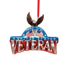 Veteran Glass Ornament