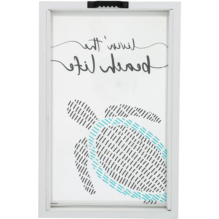 Beach Life Glass Plaque