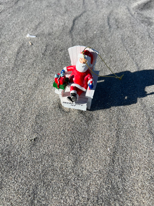 Santa in a Chair Ornament