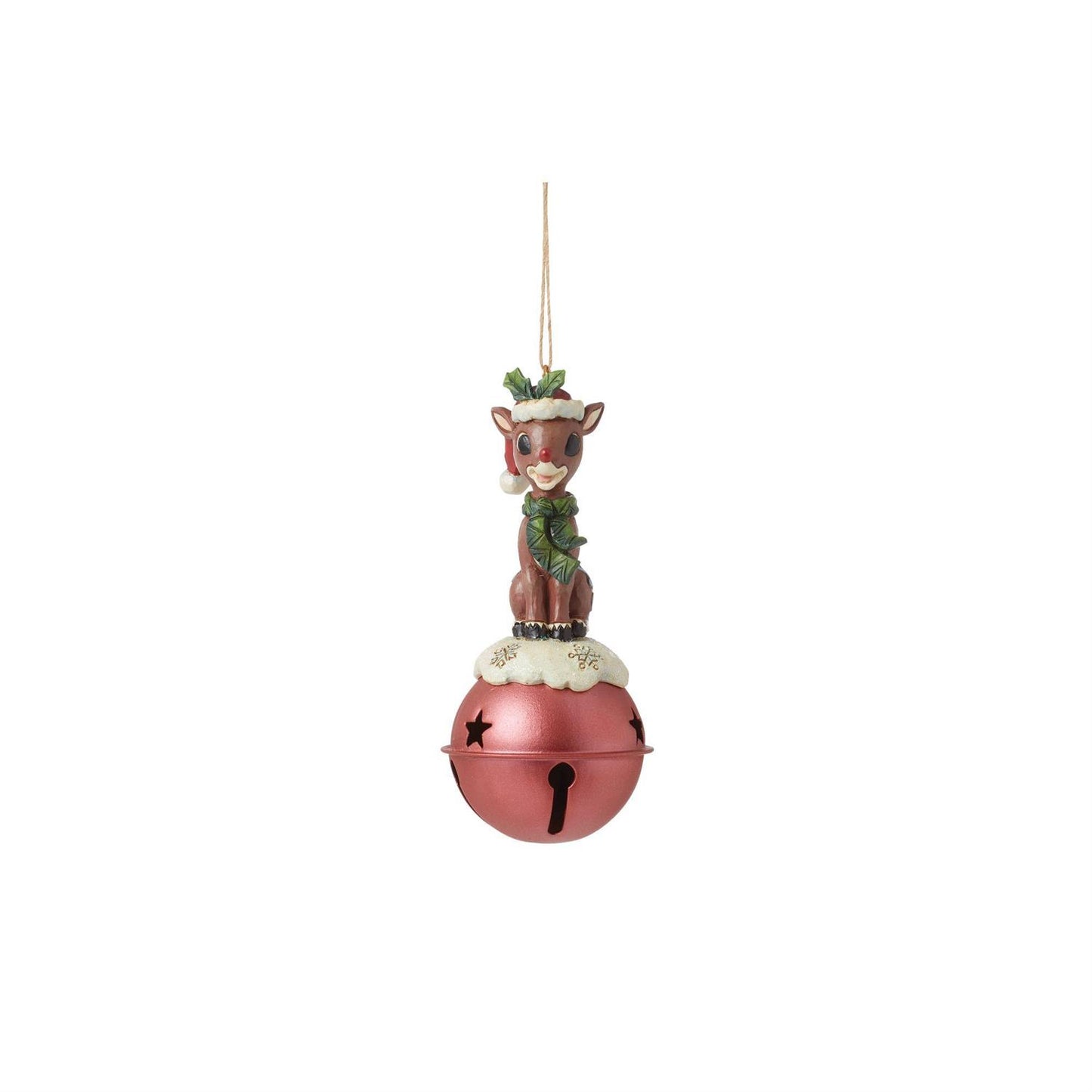 Rudolph Standing On Bell Ornament