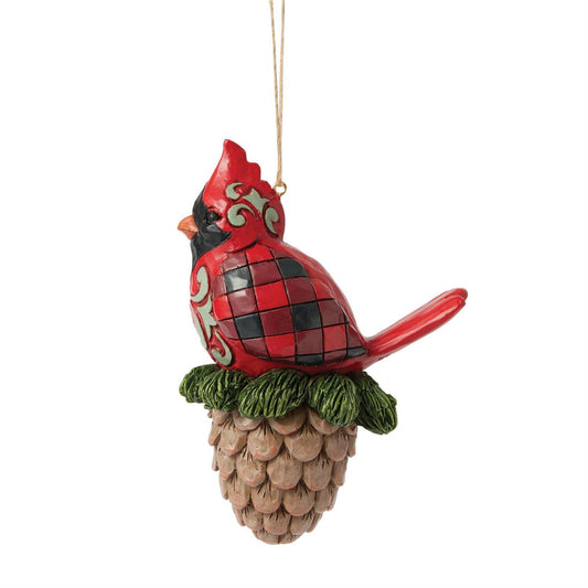 Cardinal Pinecone Ornament