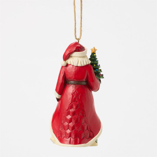 Santa and Vintage Christmas Tree Ornament