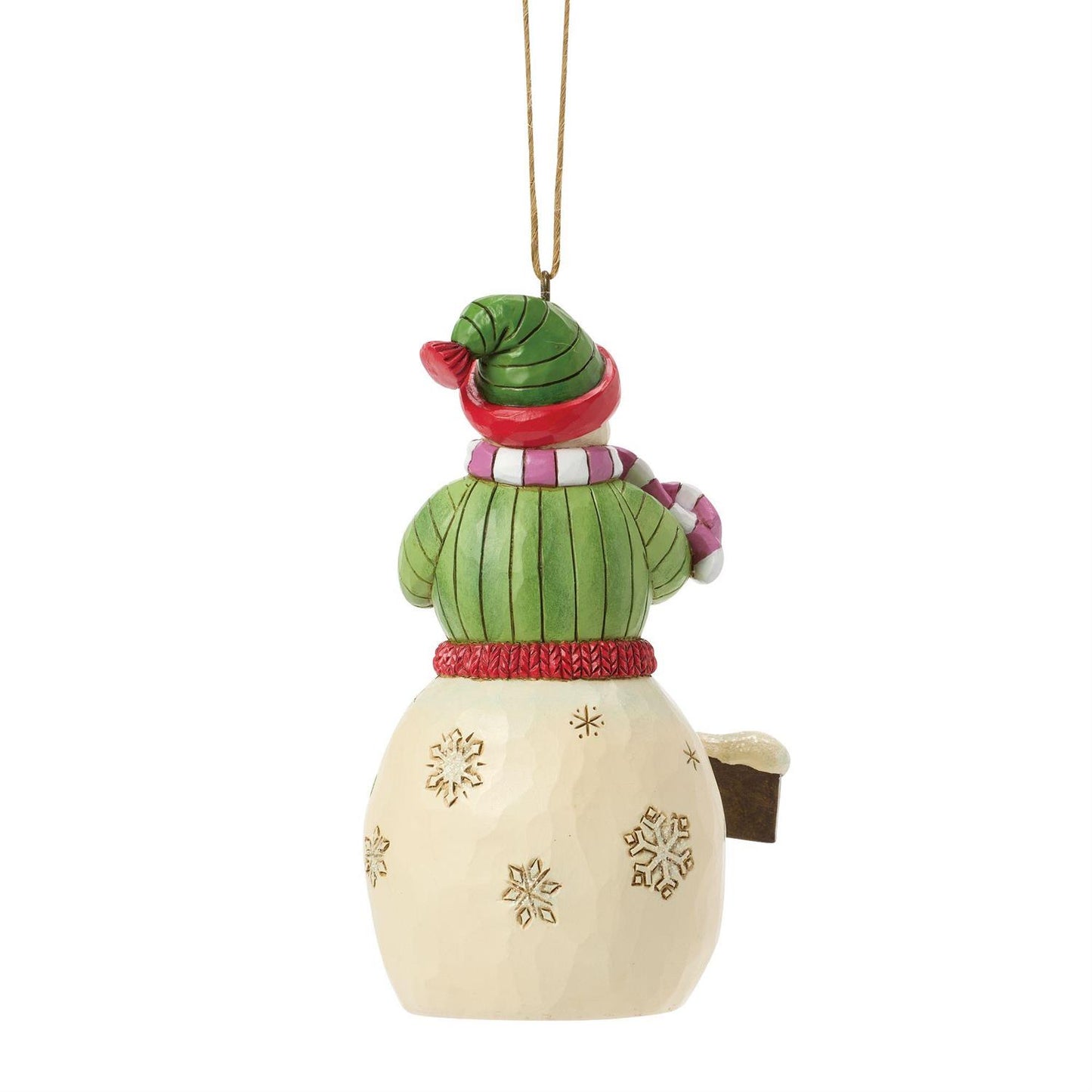 Snowman Eating Hershey Bar Ornament