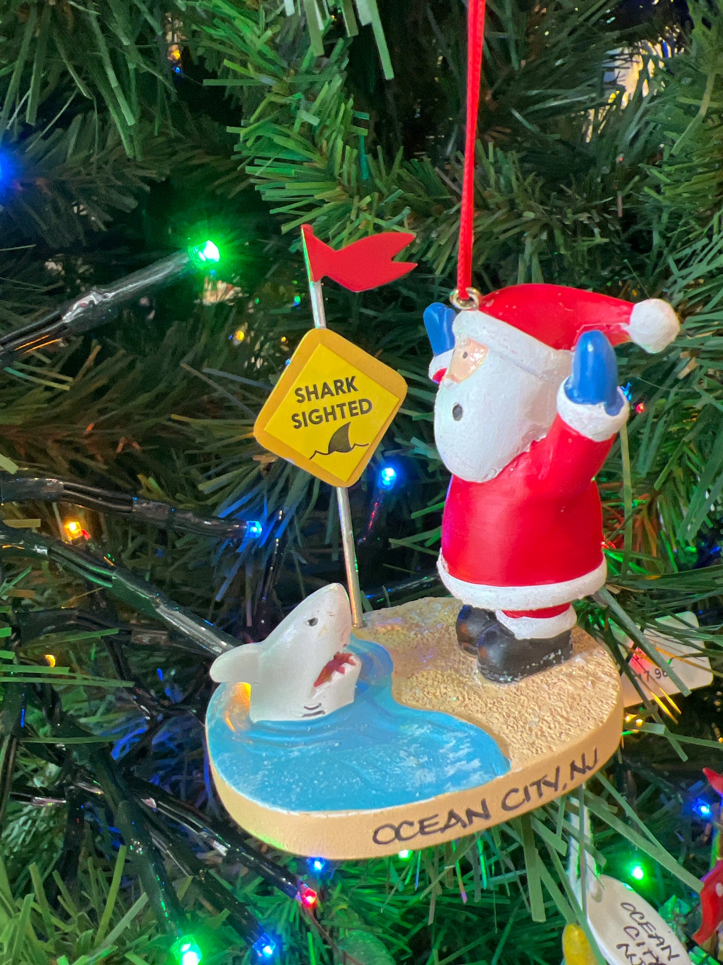 Santa Shark Sighting Ornament