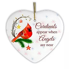 Cardinals Appear Angels Near Ornament
