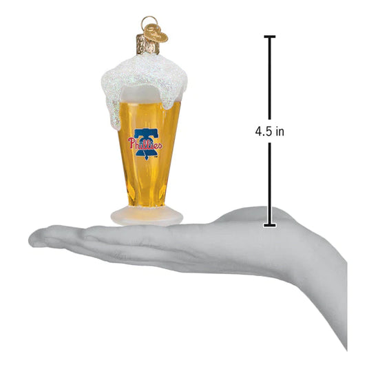 Phillies Glass Of Beer Ornament