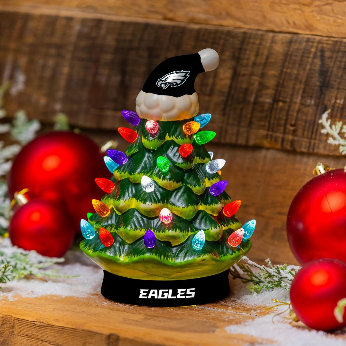 Eagles 8" Ceramic Christmas Tree