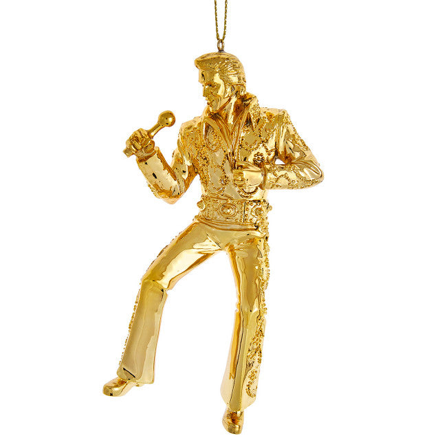 Elvis Chrome Gold Jumpsuit Ornament