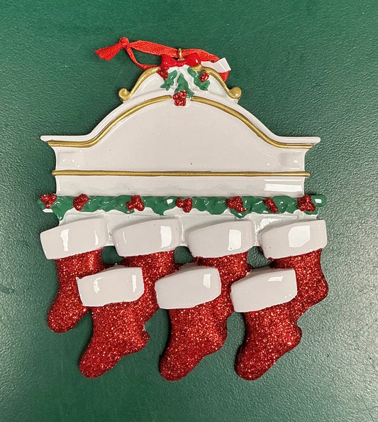 Stockings on the Mantle (family of 7)