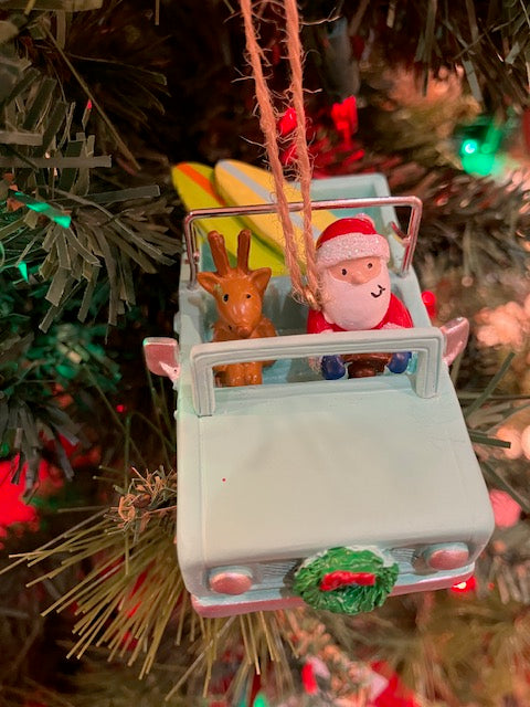 Santa & Friend In Scout Ornament