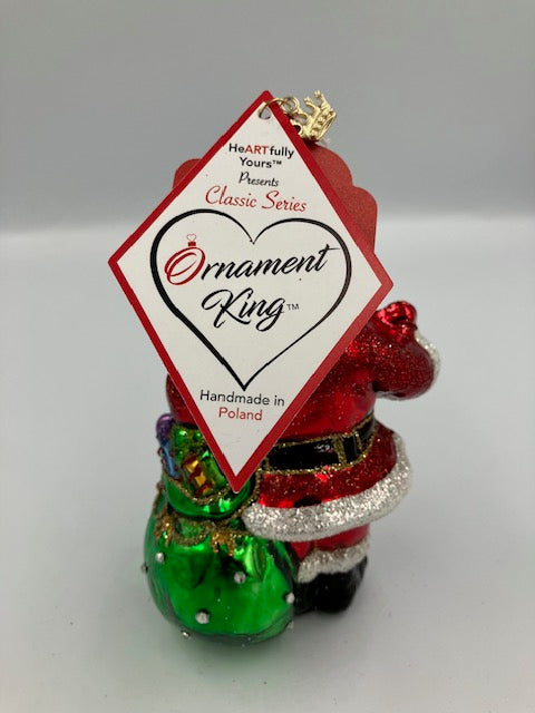 Santa Baby Glass Ornament