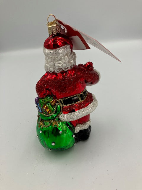 Santa Baby Glass Ornament
