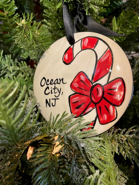 OCNJ Candy Cane Ornament