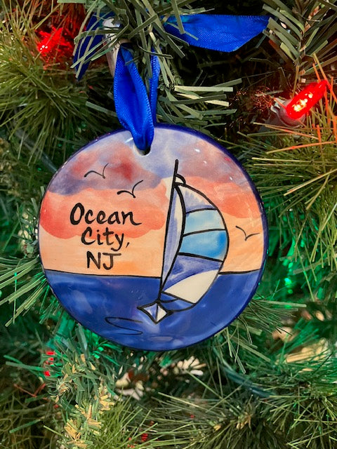 OCNJ Sailboat Ornament