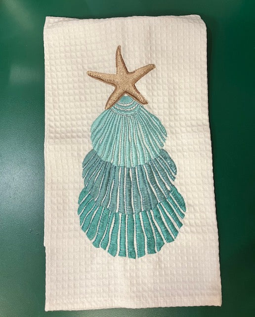 Three Scallop Shells Towel