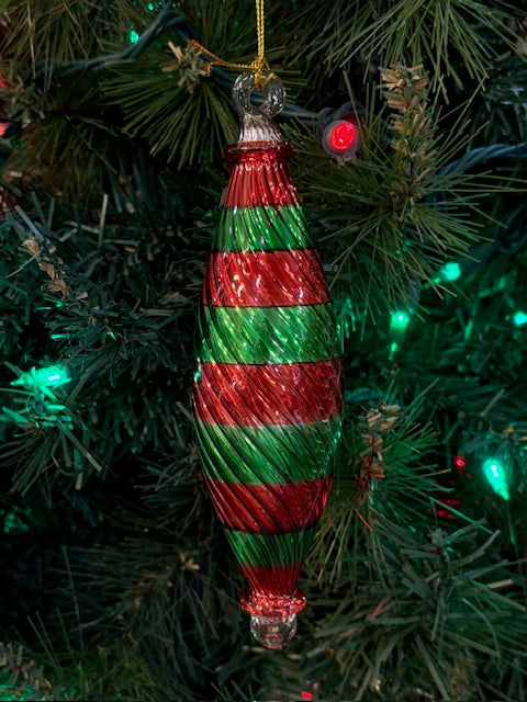 Red Green Shiny Cute Egyptian Glass Ornament