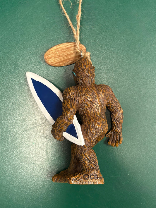 Bigfoot w/ Surfboard Ornament