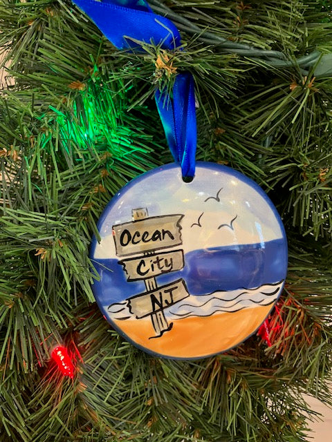 OCNJ Beach Sign Ornament