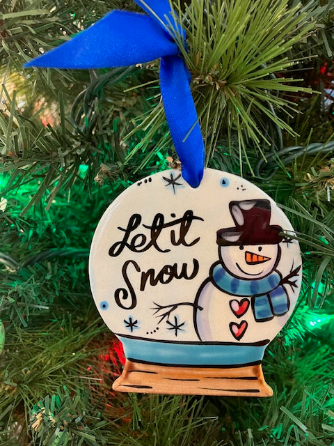 Snowglobe Let It Snow Ornament