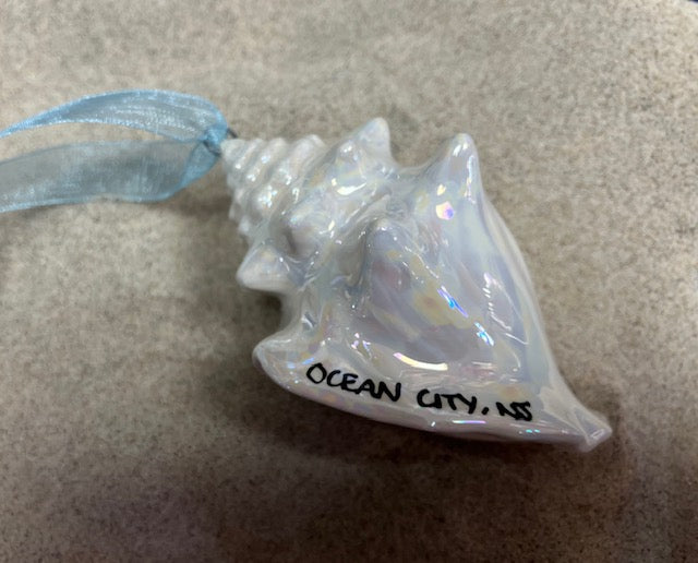 Conch Shell Pearlized Ornament