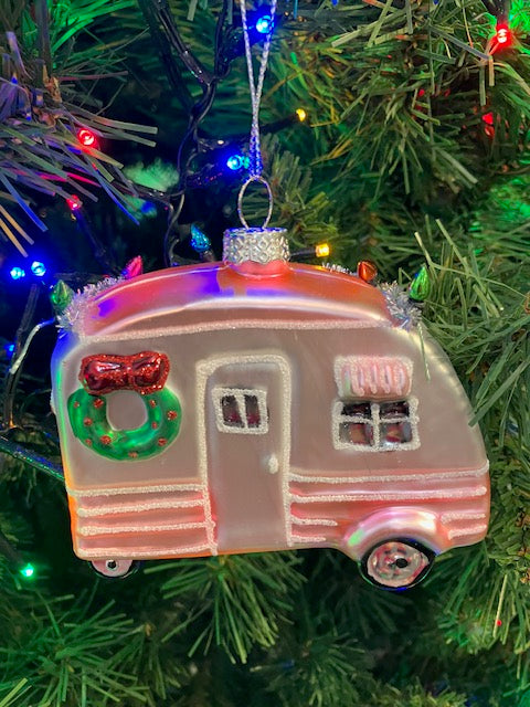 Ocean City Pink Camper Ornament
