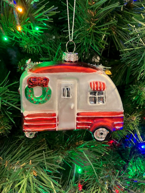 Ocean City Red Camper Ornament