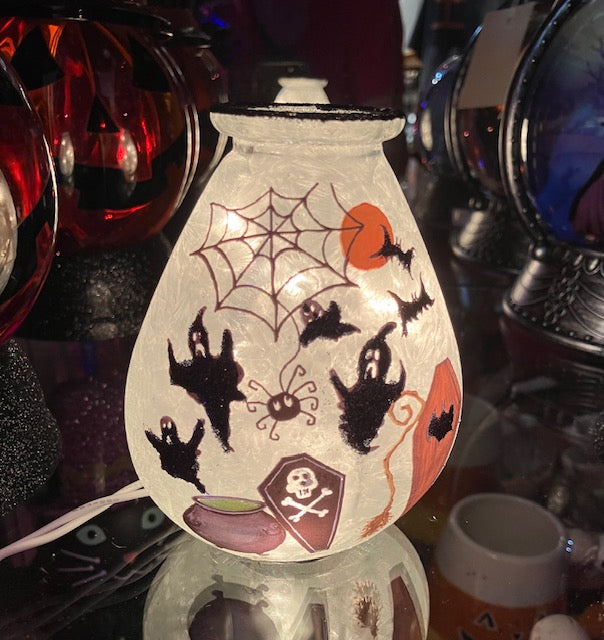 Spooky Season Lit Glass Decor