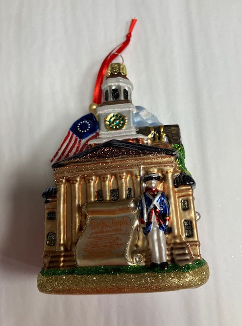 Philadelphia Cityscape Glass Ornament