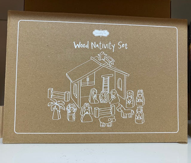 Wood Nativity Set