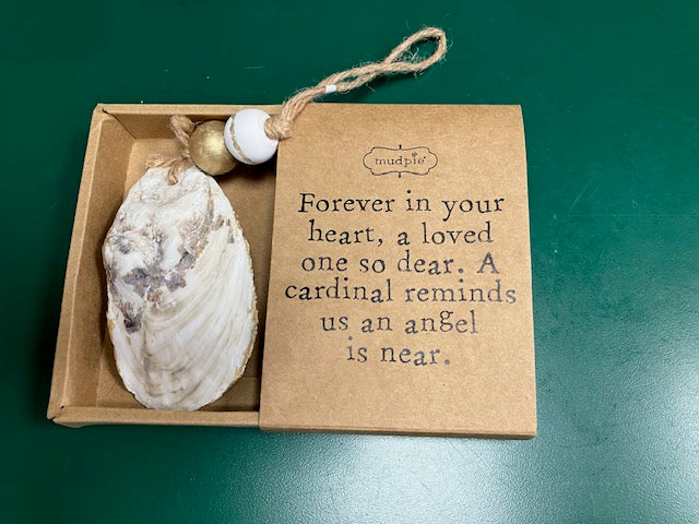 Cardinal Oyster Ornament