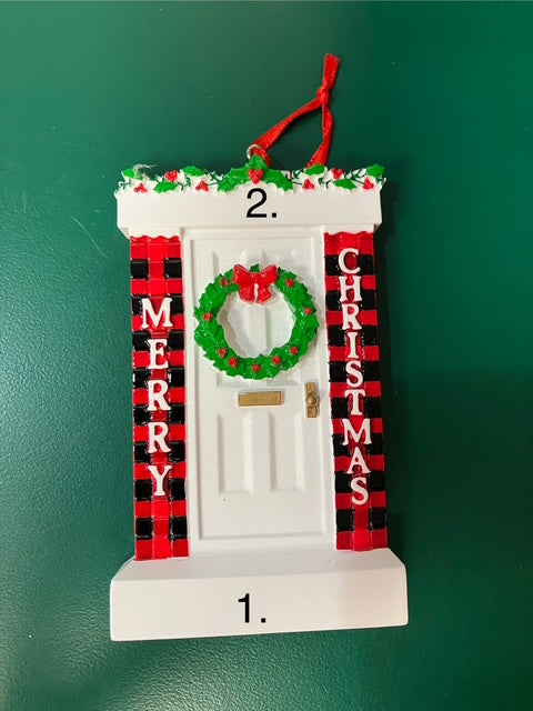 Plaid Christmas Door Ornament