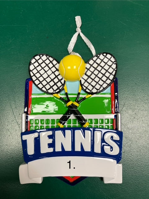 Tennis Shield Ornament