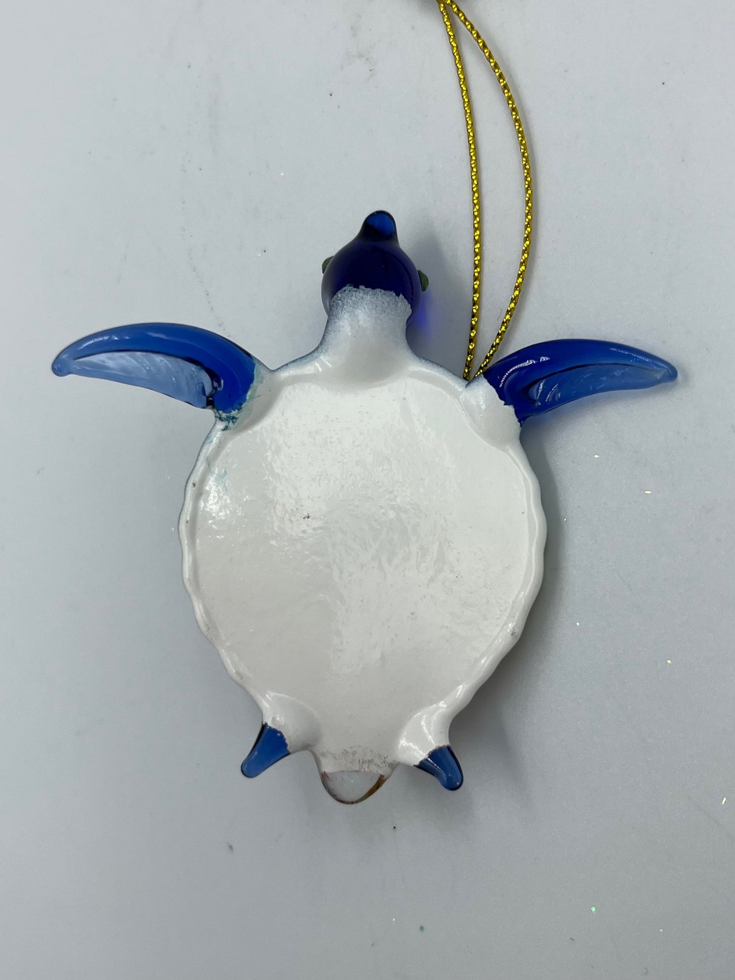 Colorful Sea Turtle Egyptian Glass Ornament
