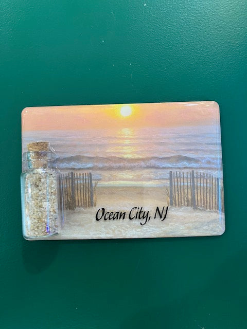 Sunset Beach Jar Magnet