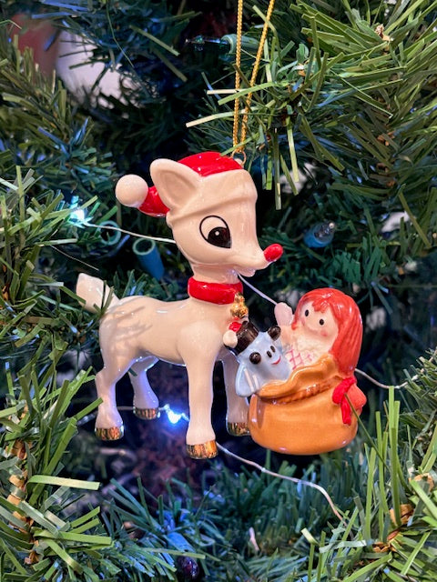 Rudolph Delivering Toys Ornament