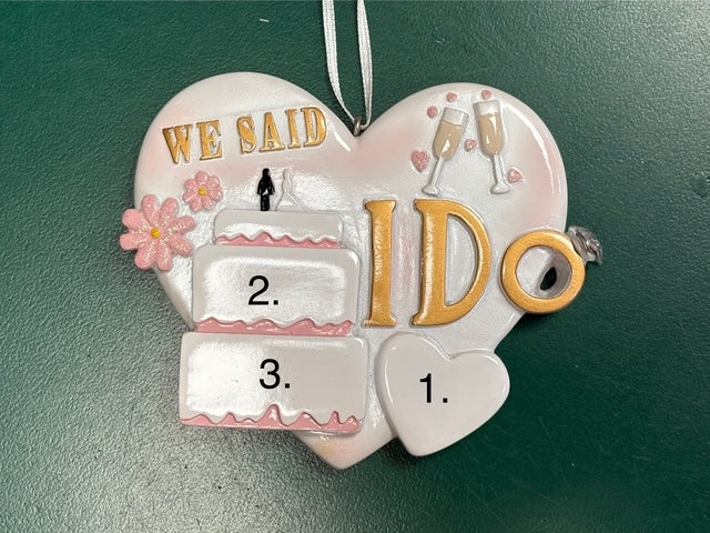 We Said I Do Ornament