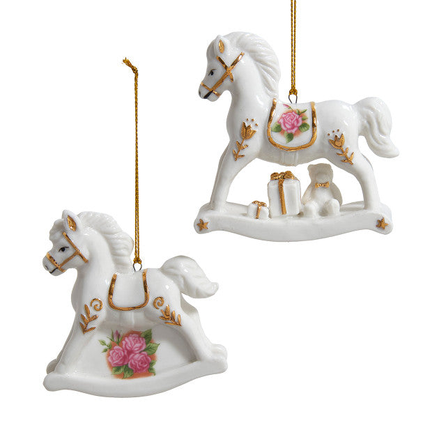 Porcelain Horse Ornament