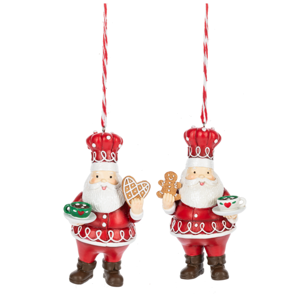 Santa With Cookie Ornament