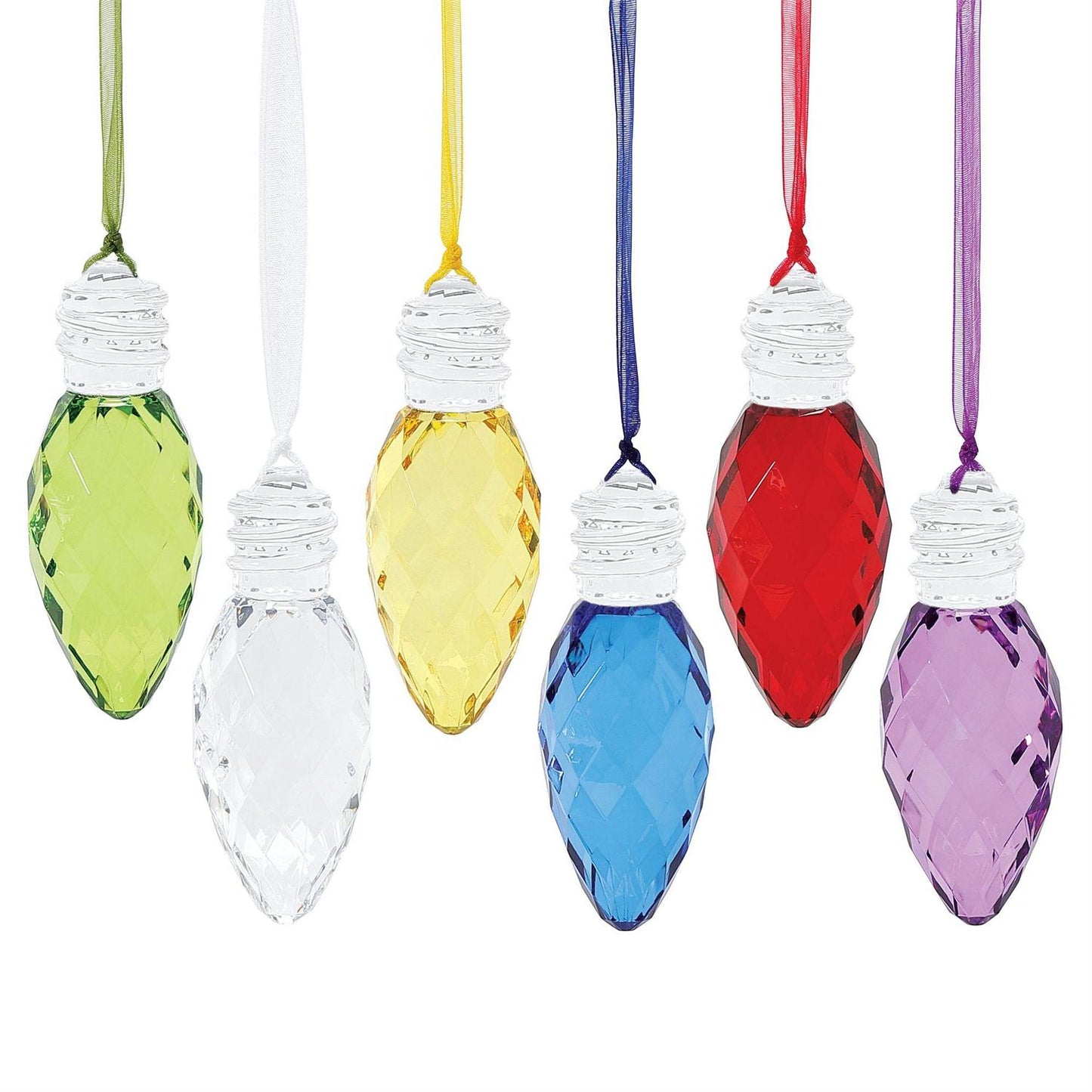 Christmas Bulb Facets Ornament