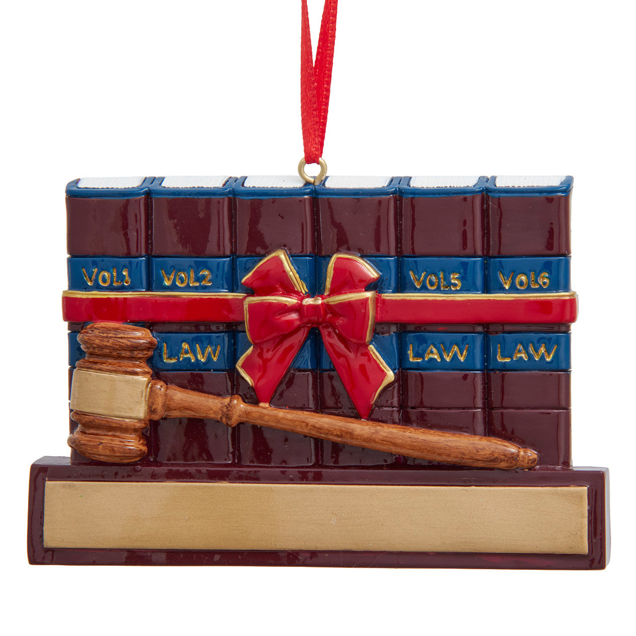 Lawyer Books & Gavel Ornament