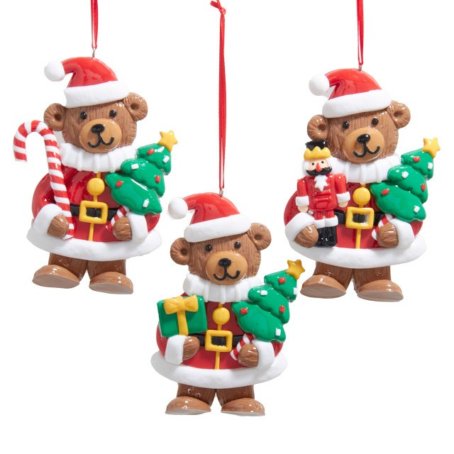 Santa Suit Bear Ornament