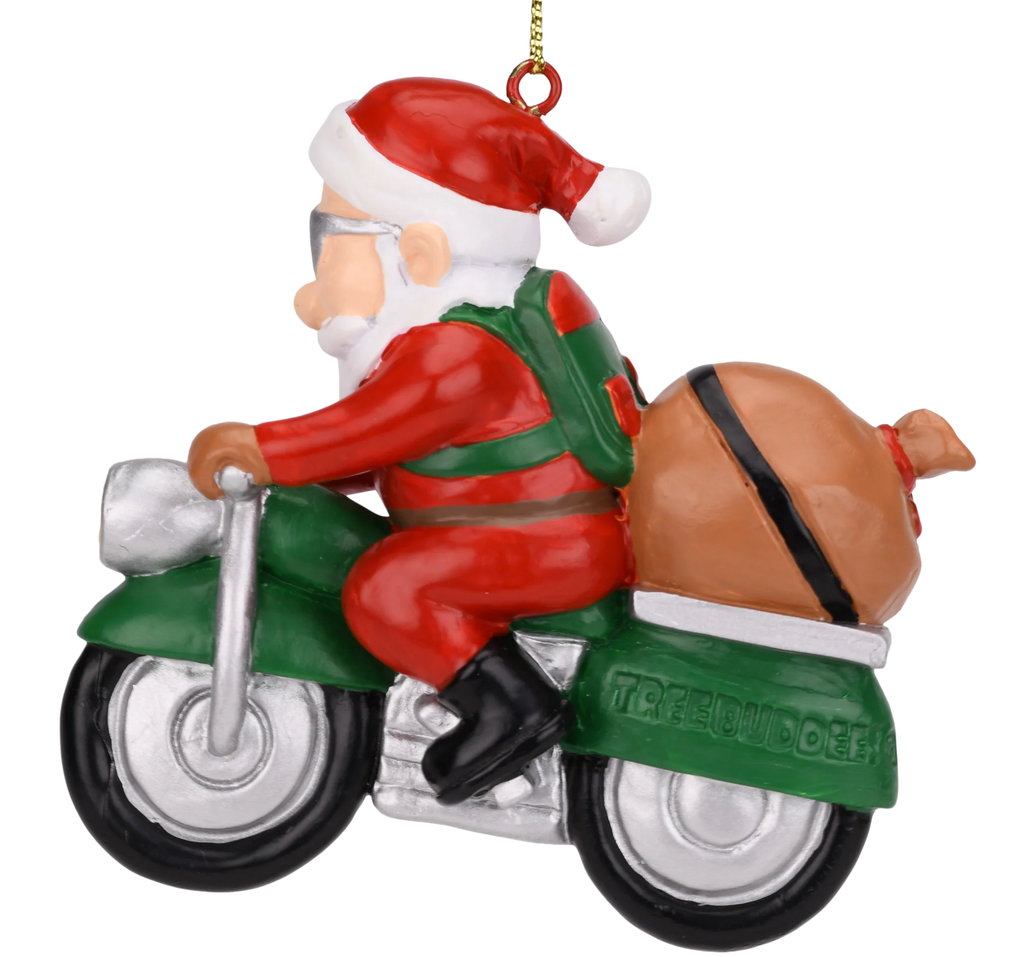 Biker Santa Ornament
