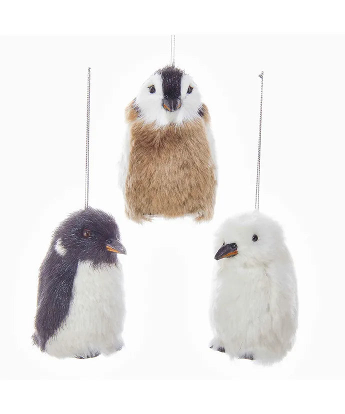 Furry Penguin Ornament