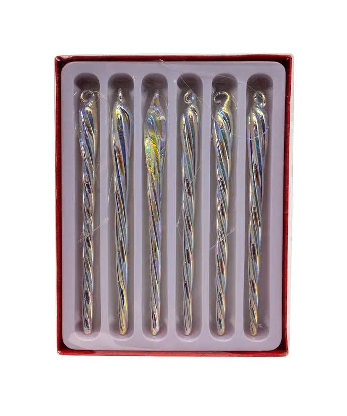 Electroplate Glass Icicle Set