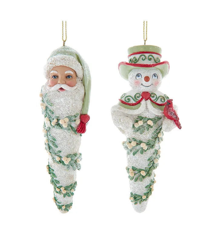 Mistletoe Icicle Ornament