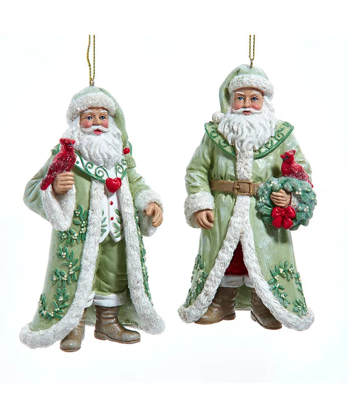 Mistletoe Santa Ornament