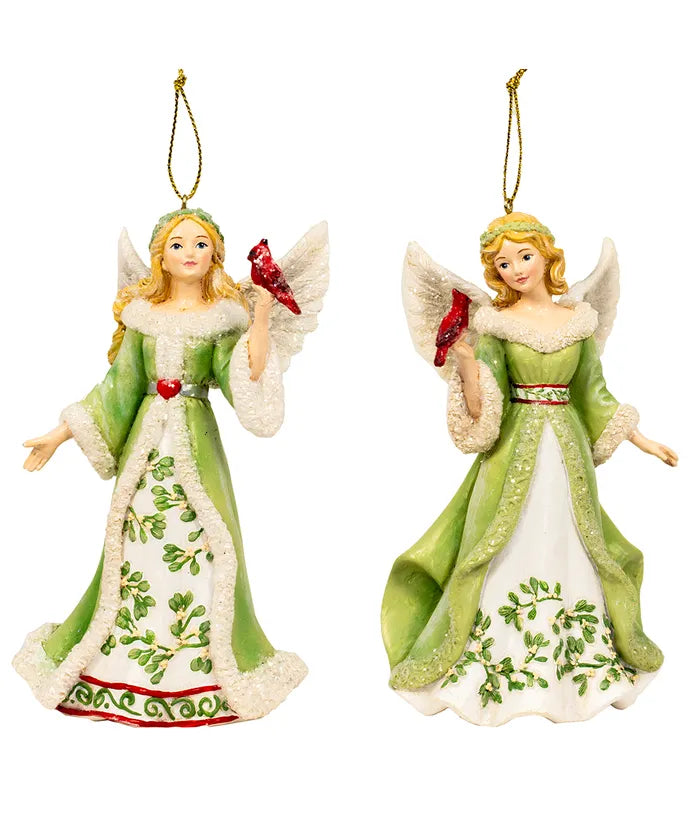 Mistletoe Angel Ornament